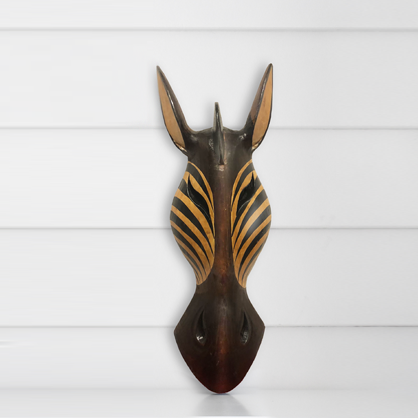 African Animal Mask - Brown Zebra